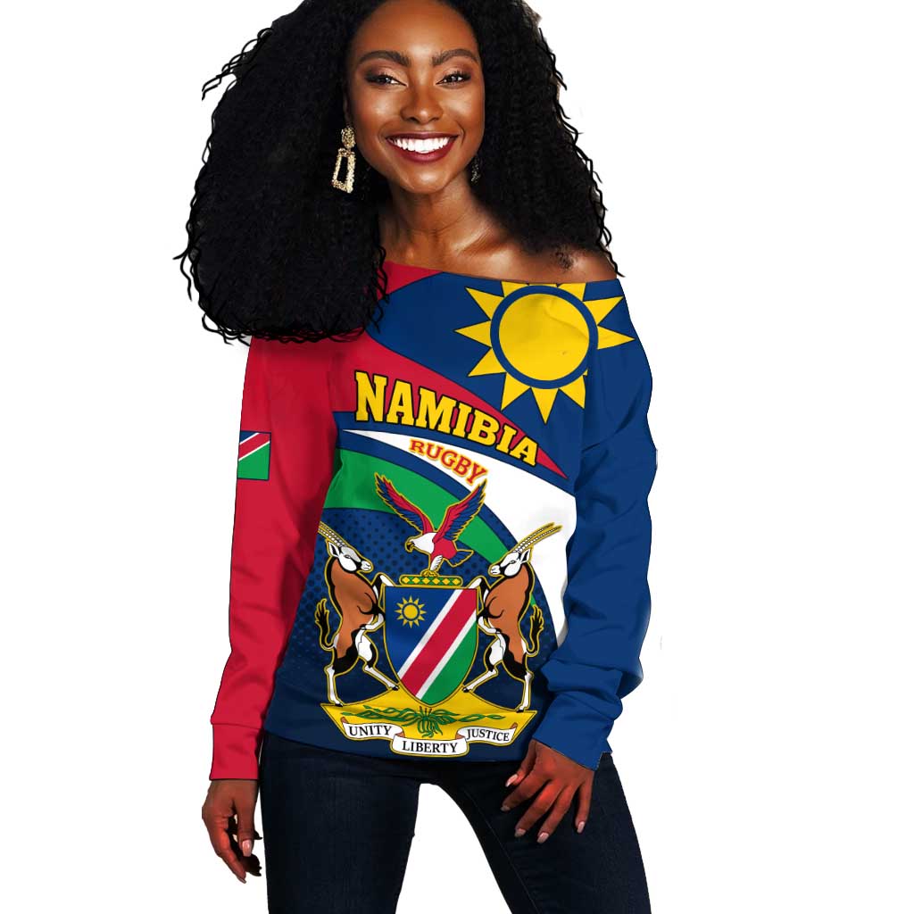Namibia Rugby Off Shoulder Sweater - Welwitschias Go World Cup LT01