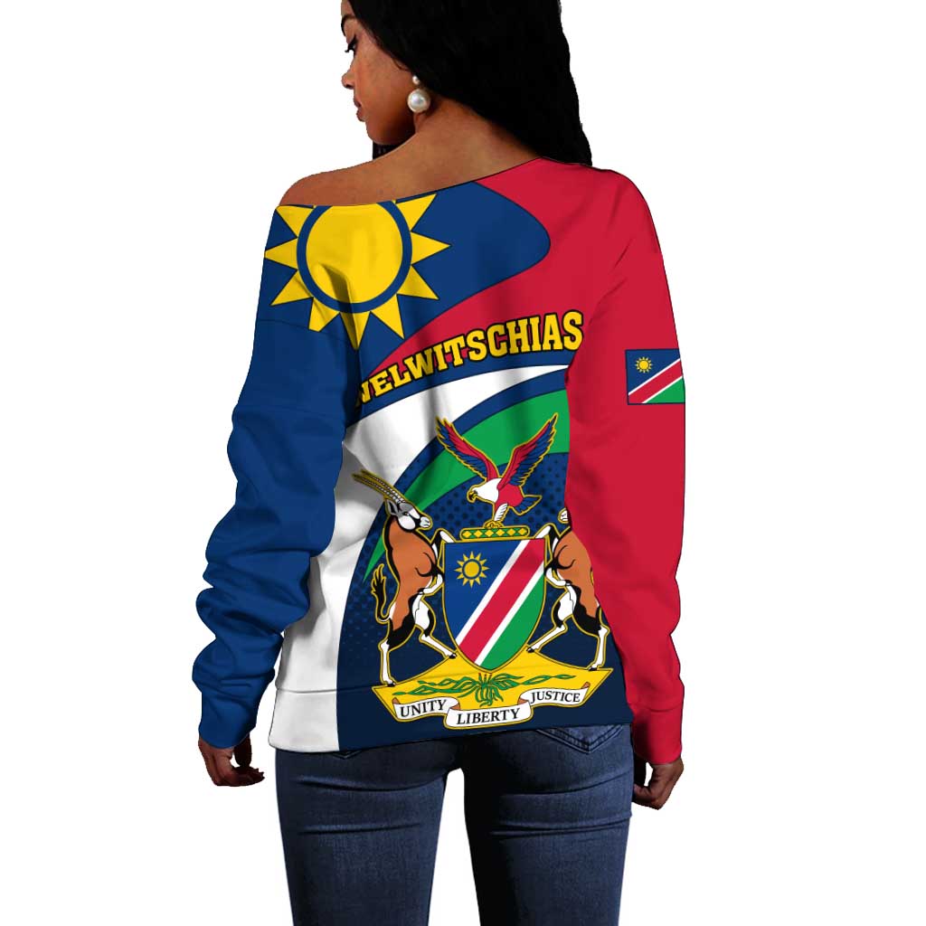 Namibia Rugby Off Shoulder Sweater - Welwitschias Go World Cup LT01