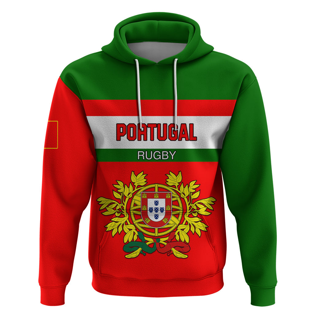 Custom Portugal Rugby Hoodie Os Lobos Go 2023 World Cup LT01