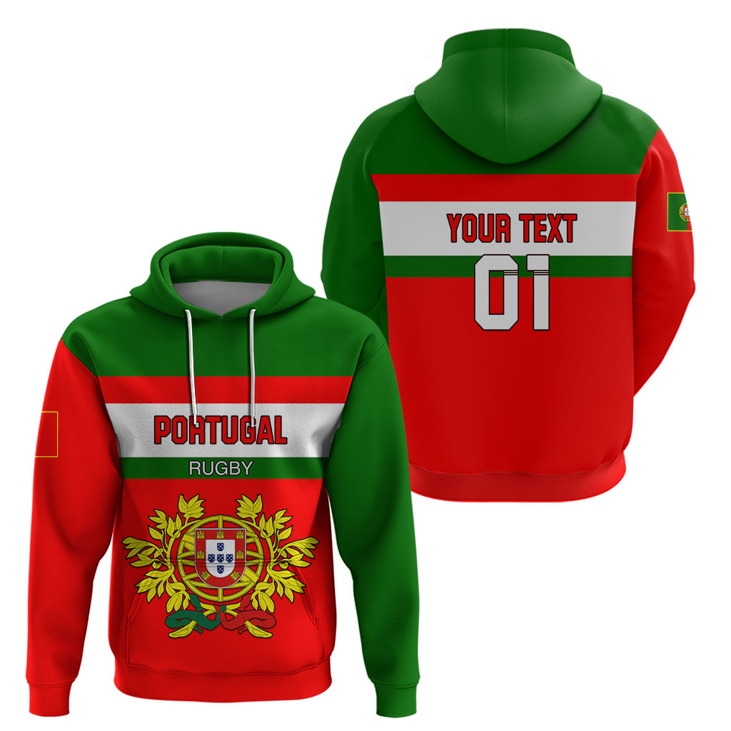 Custom Portugal Rugby Hoodie Os Lobos Go 2023 World Cup LT01