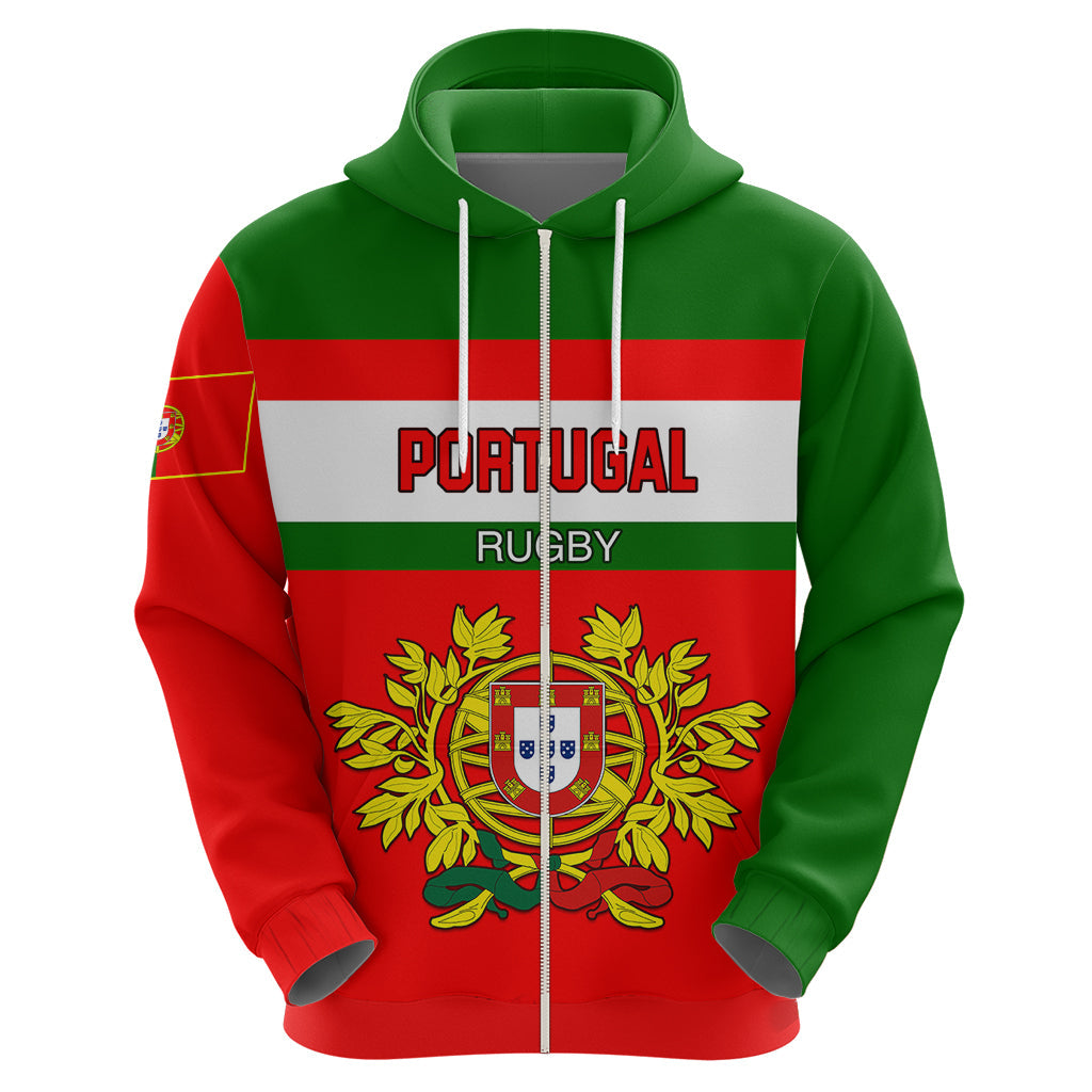 Custom Portugal Rugby Hoodie Os Lobos Go 2023 World Cup LT01