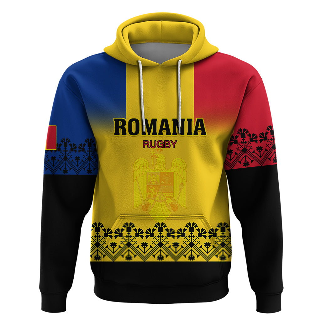Custom Romania Rugby Hoodie Stejarii Go 2023 World Cup LT01