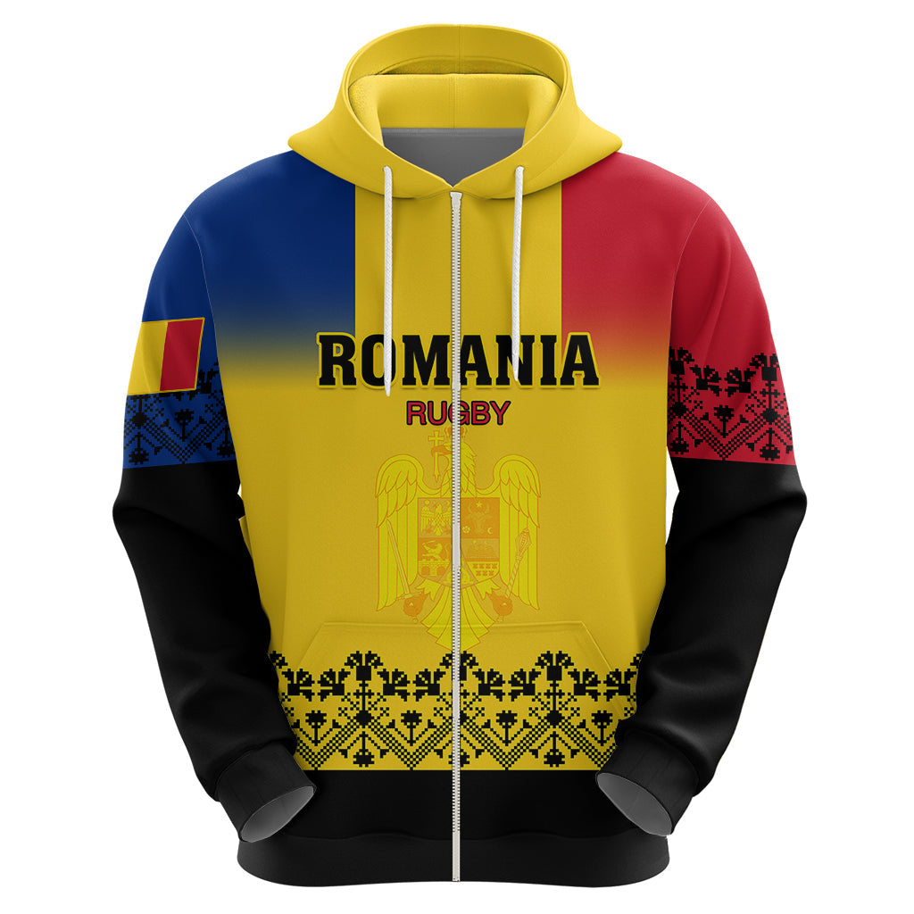 Custom Romania Rugby Hoodie Stejarii Go 2023 World Cup LT01