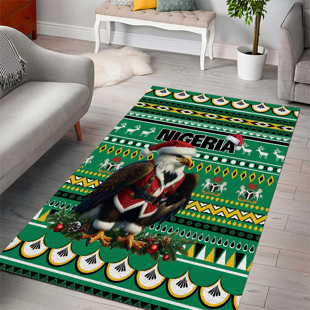 Nigeria Christmas Area Rug Eagle Santa - African Pattern LT01
