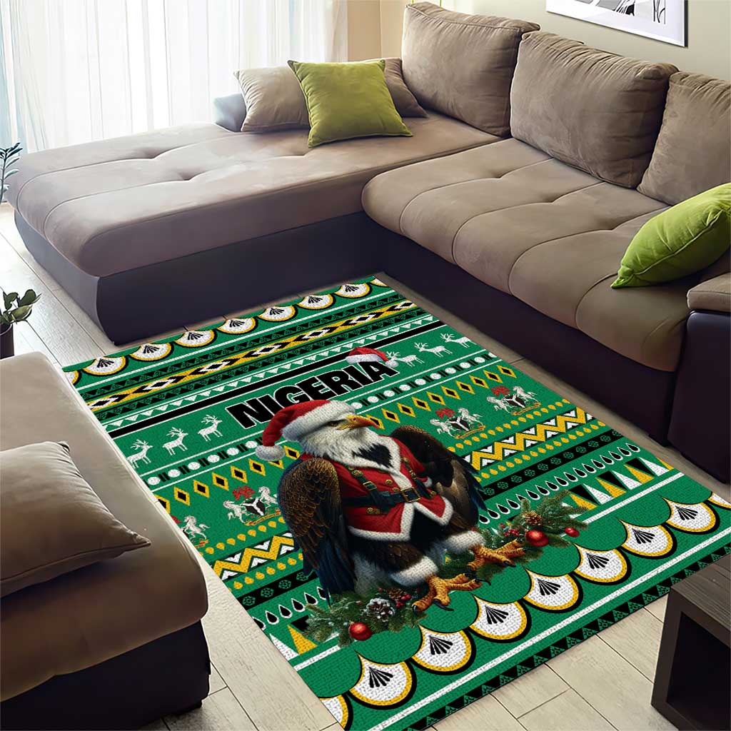 Nigeria Christmas Area Rug Eagle Santa - African Pattern LT01