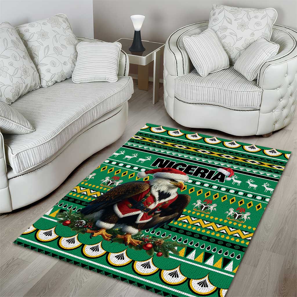 Nigeria Christmas Area Rug Eagle Santa - African Pattern LT01