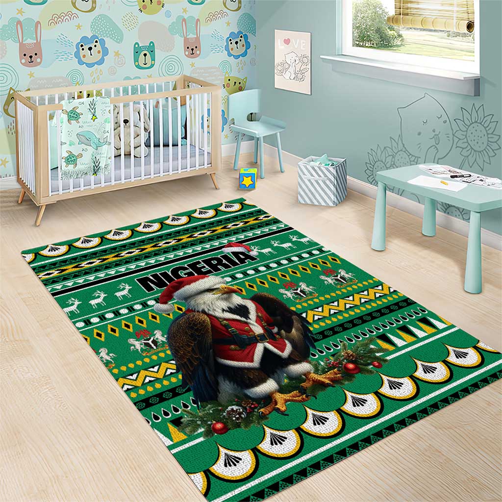 Nigeria Christmas Area Rug Eagle Santa - African Pattern LT01