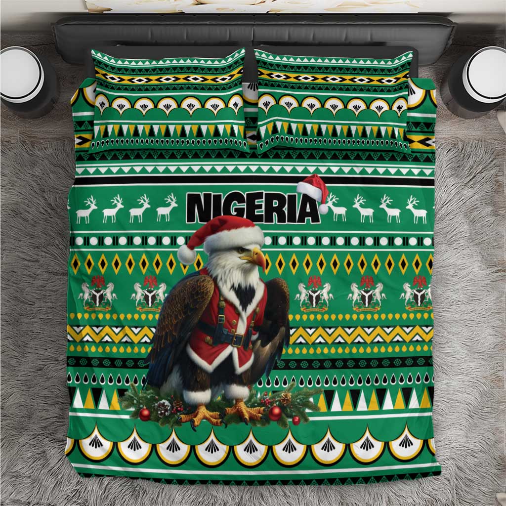 Nigeria Christmas Bedding Set Eagle Santa - African Pattern LT01