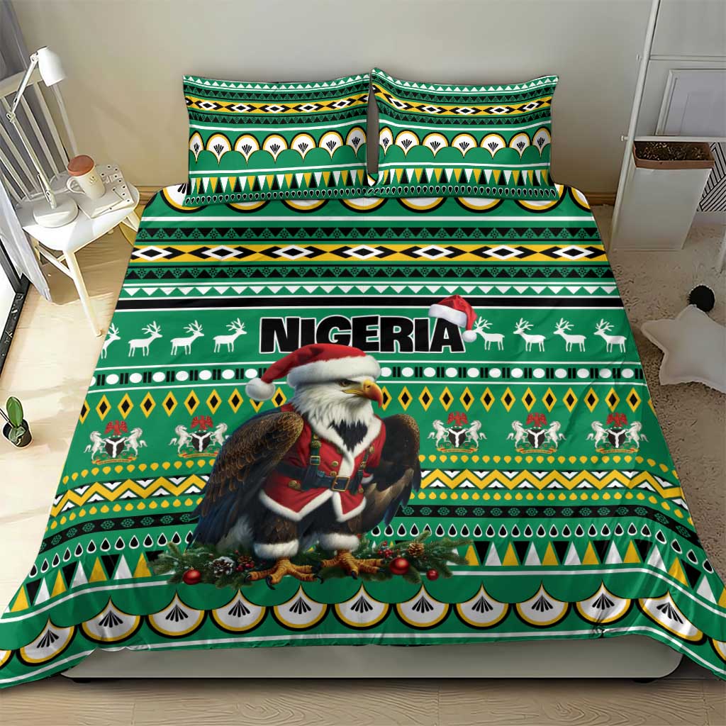 Nigeria Christmas Bedding Set Eagle Santa - African Pattern LT01