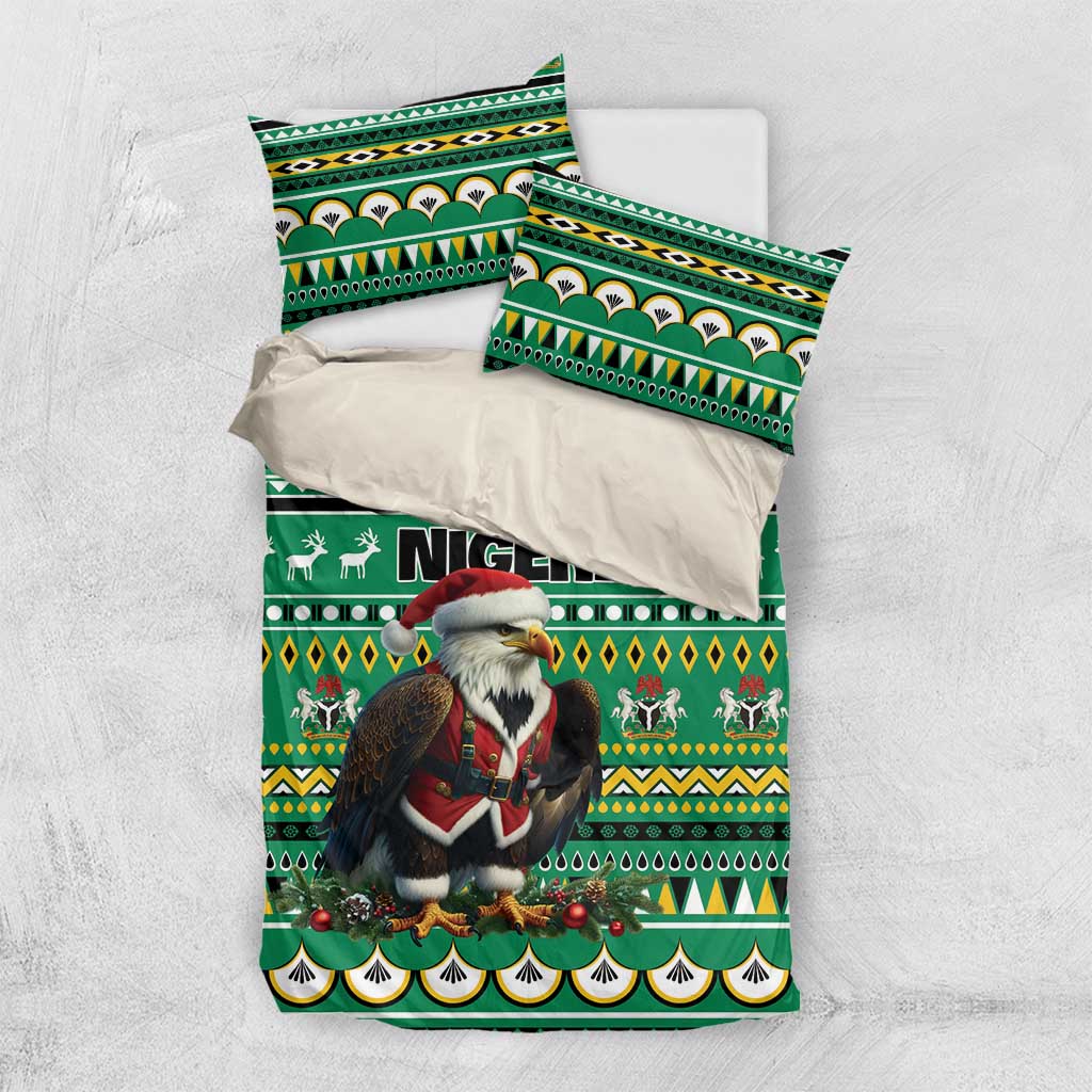 Nigeria Christmas Bedding Set Eagle Santa - African Pattern LT01