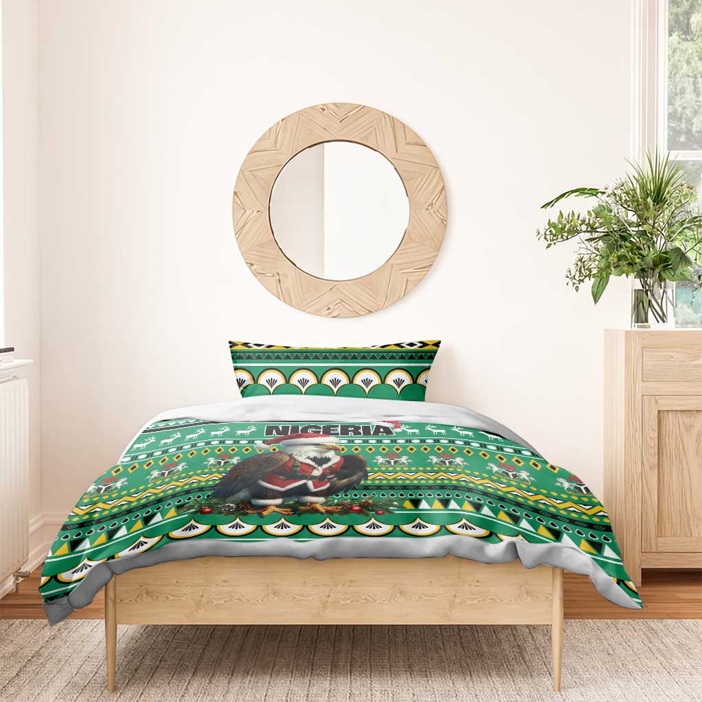 Nigeria Christmas Bedding Set Eagle Santa - African Pattern LT01