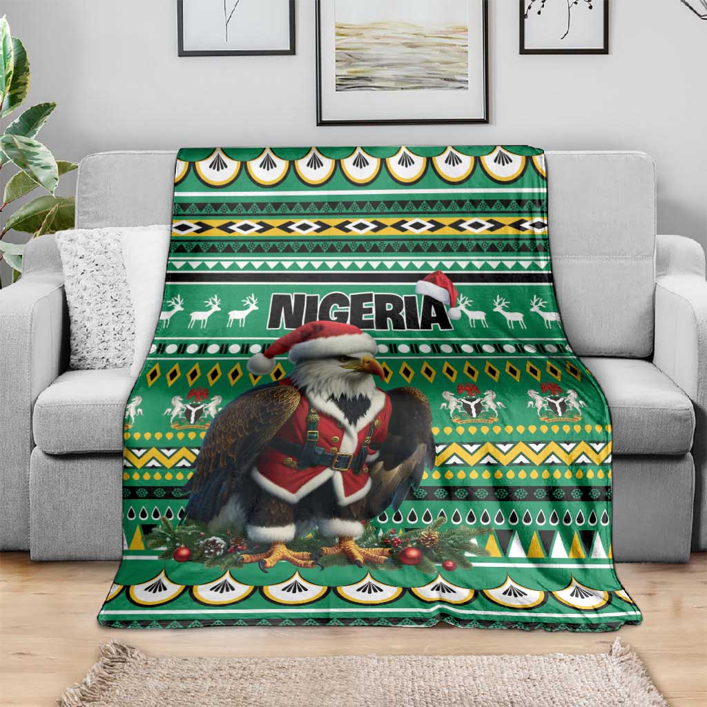 Nigeria Christmas Blanket Eagle Santa - African Pattern LT01