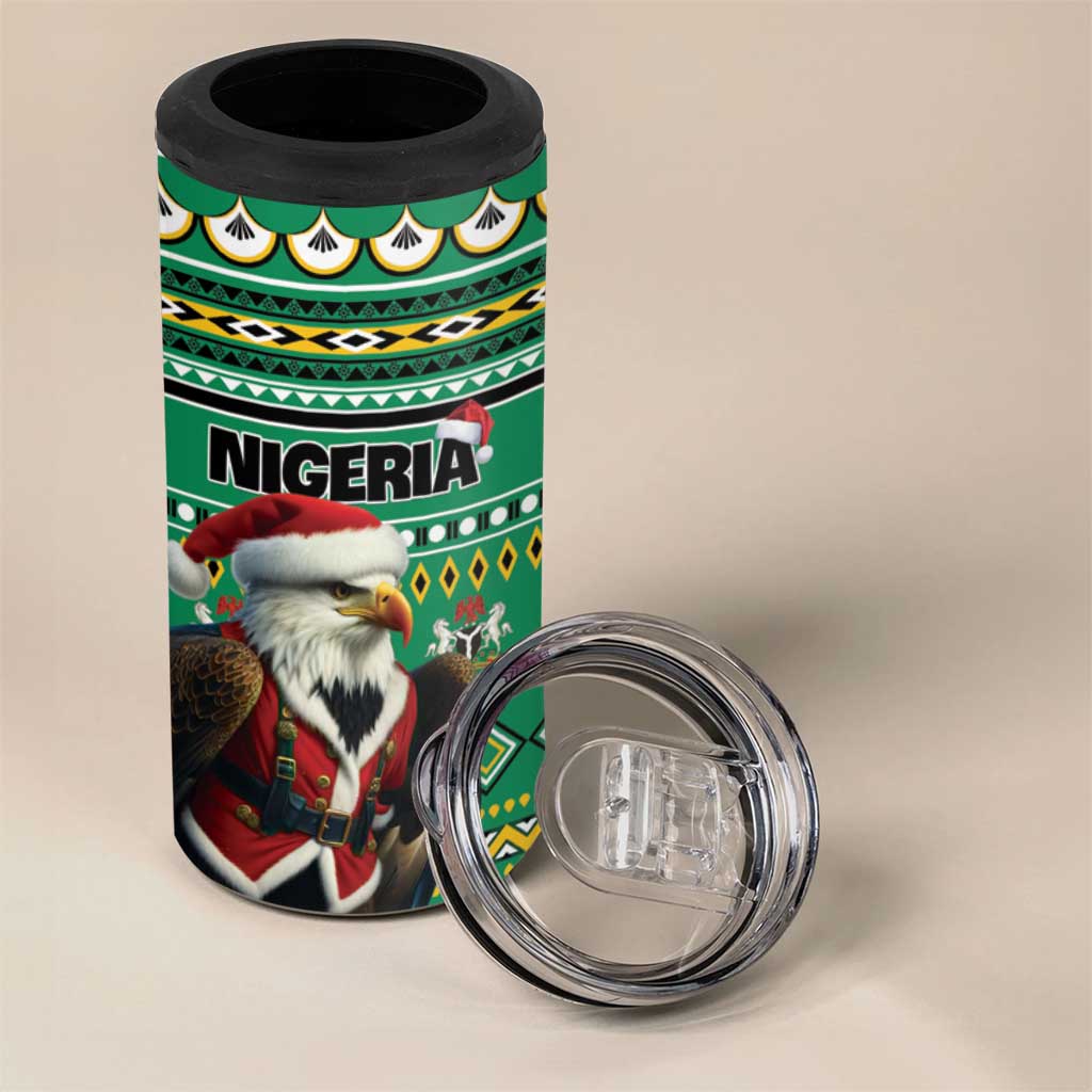 Nigeria Christmas 4 in 1 Can Cooler Tumbler Eagle Santa - African Pattern LT01
