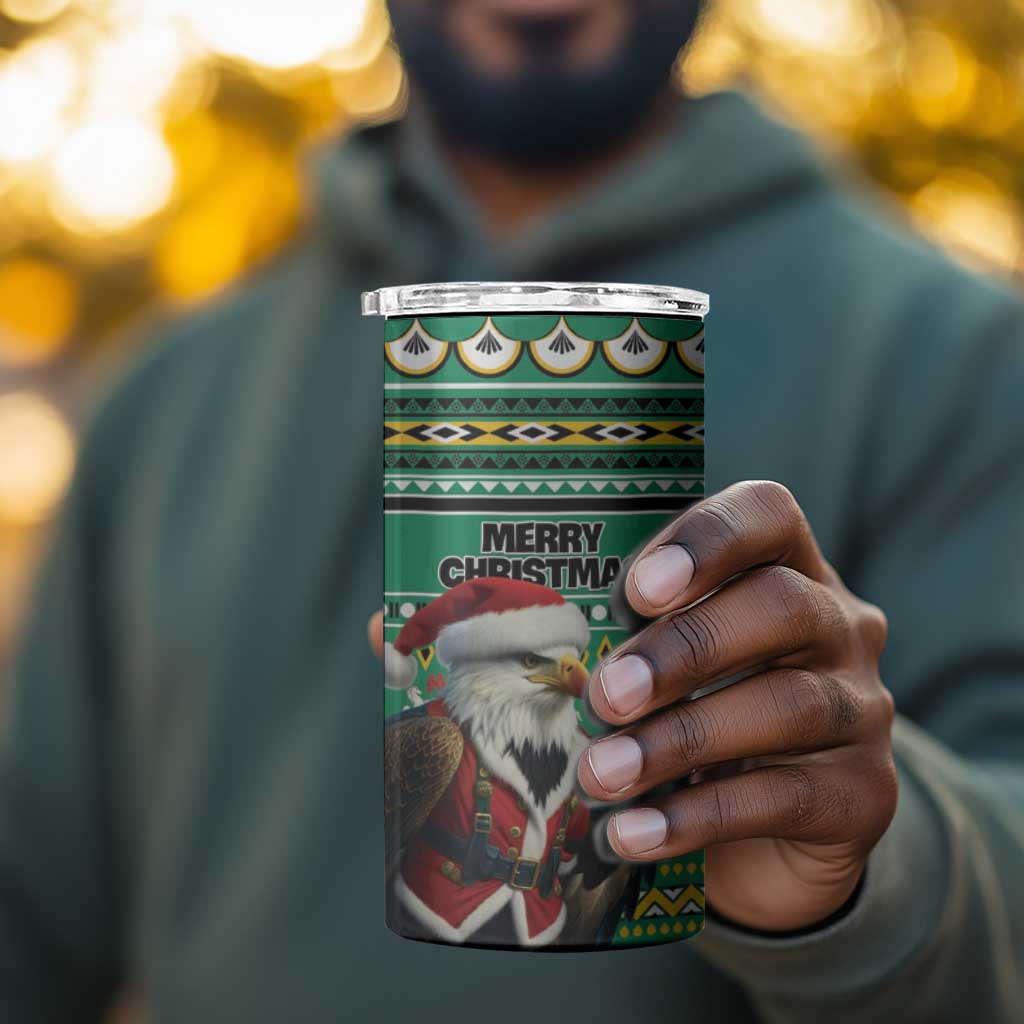 Nigeria Christmas 4 in 1 Can Cooler Tumbler Eagle Santa - African Pattern LT01