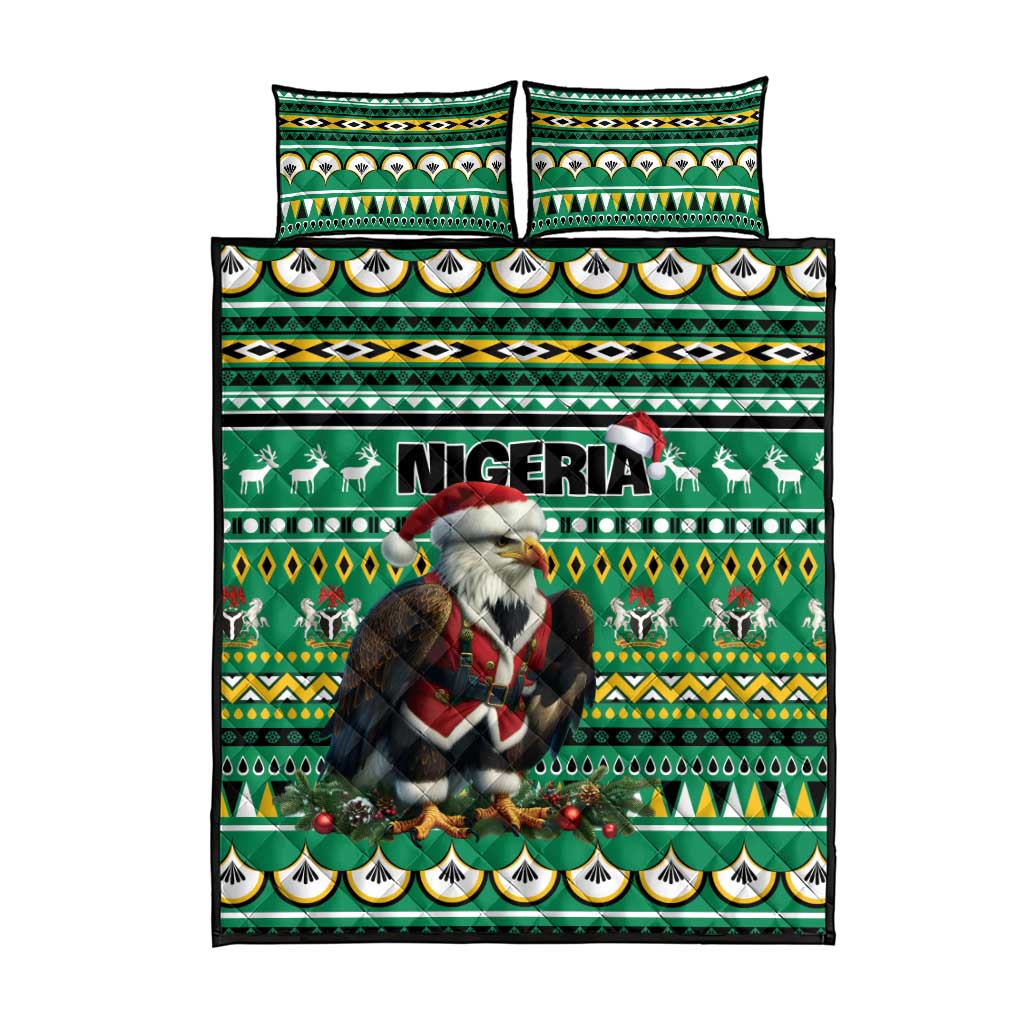 Nigeria Christmas Quilt Bed Set Eagle Santa - African Pattern LT01