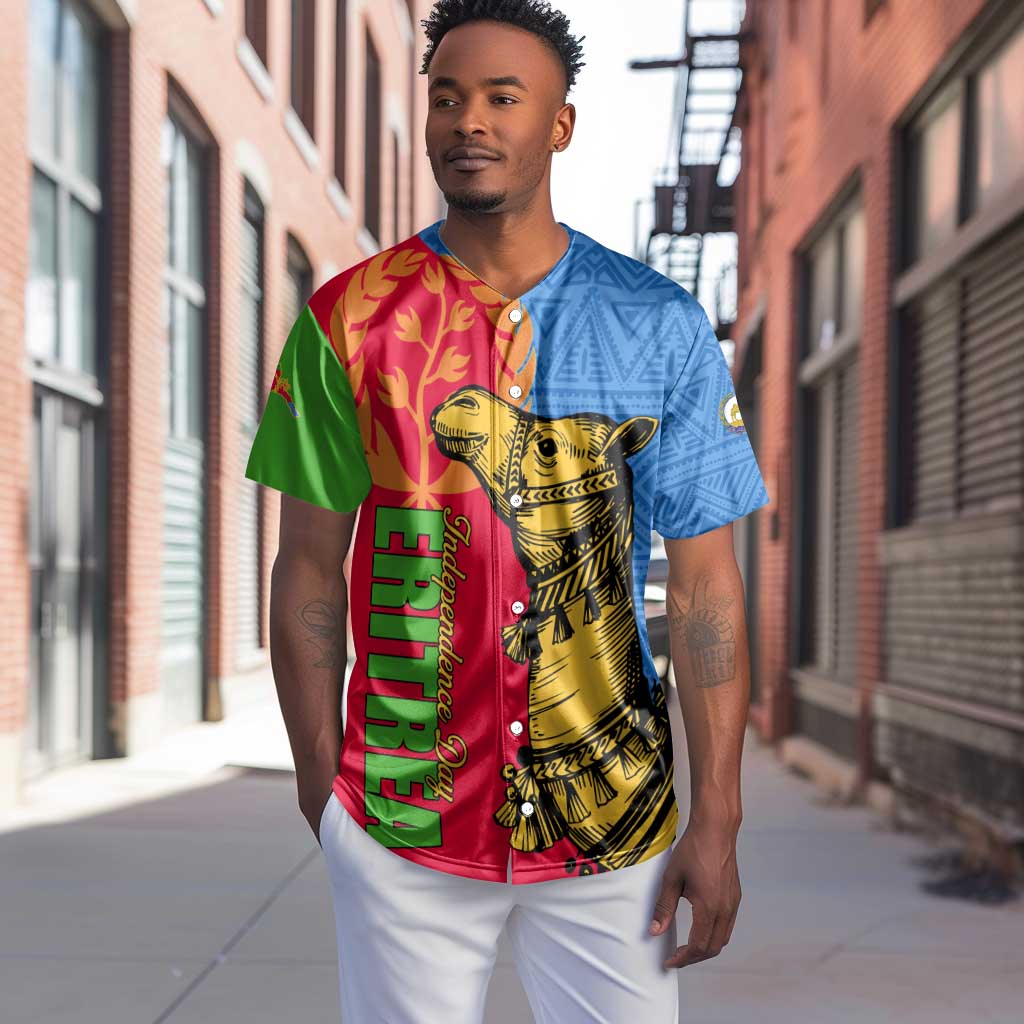 Eritrea Independence Day 2024 Baseball Jersey Eritrean Camel African Pattern LT01