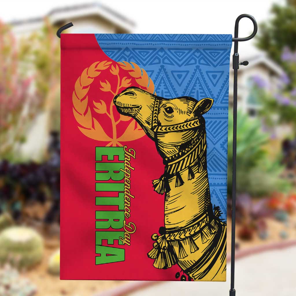 Eritrea Independence Day 2024 Garden Flag Eritrean Camel African Pattern LT01