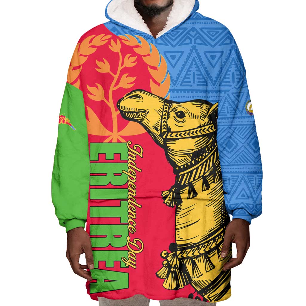 Eritrea Independence Day 2024 Wearable Blanket Hoodie Eritrean Camel African Pattern LT01