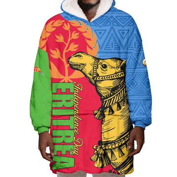 Eritrea Independence Day 2024 Wearable Blanket Hoodie Eritrean Camel African Pattern LT01