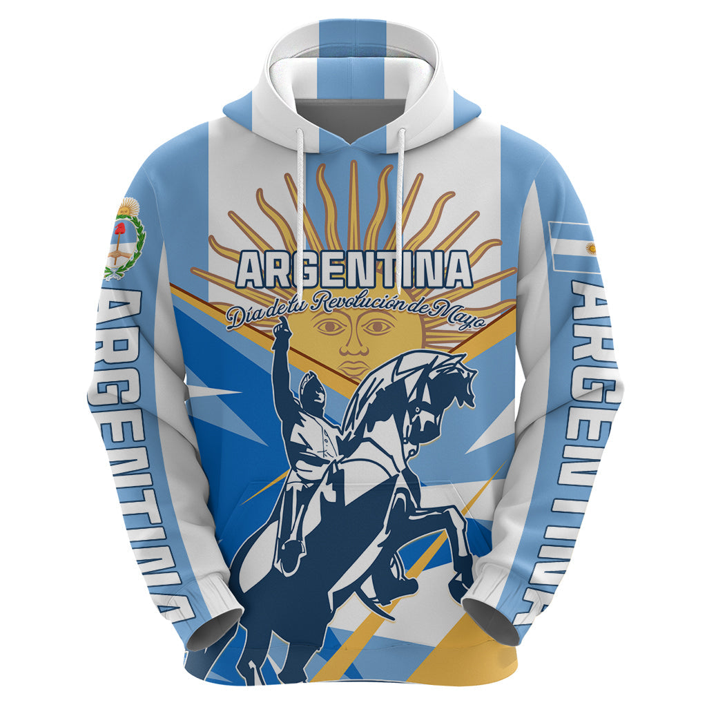 Argentina Revolution Day Hoodie Sol de Mayo Warrior LT01