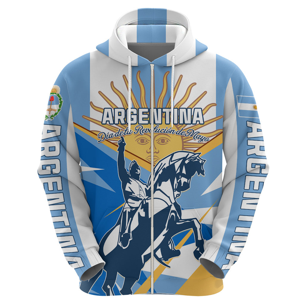 Argentina Revolution Day Hoodie Sol de Mayo Warrior LT01