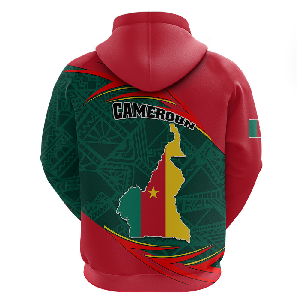 Cameroon Hoodie Cameroun Coat Of Arms Mix African Pattern LT01