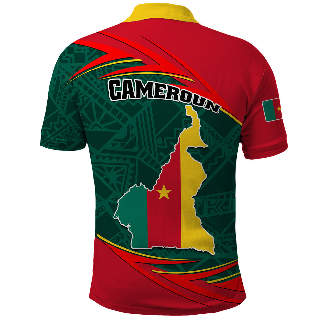 Cameroon Polo Shirt Cameroun Coat Of Arms Mix African Pattern LT01