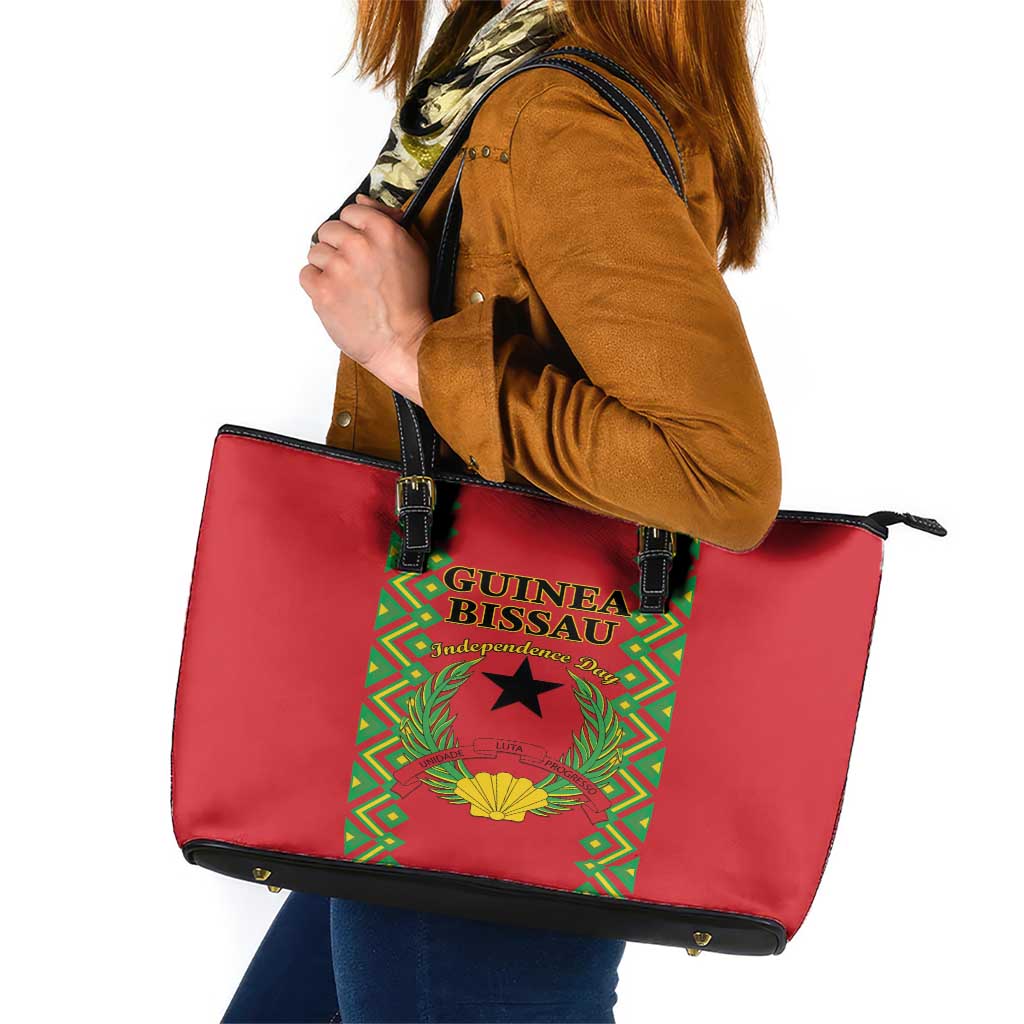 Guinea-Bissau Leather Tote Bag Unidade Luta Progresso LT01