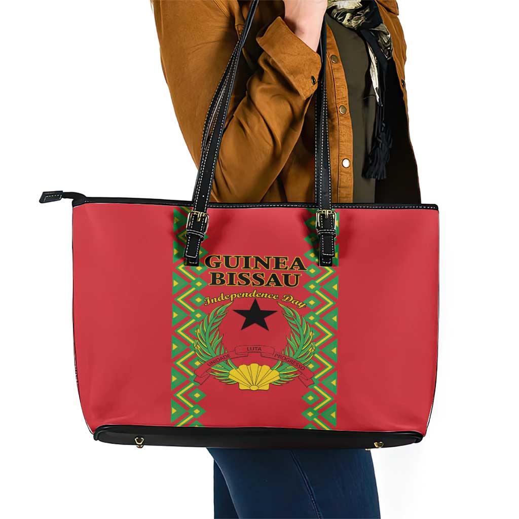 Guinea-Bissau Leather Tote Bag Unidade Luta Progresso LT01