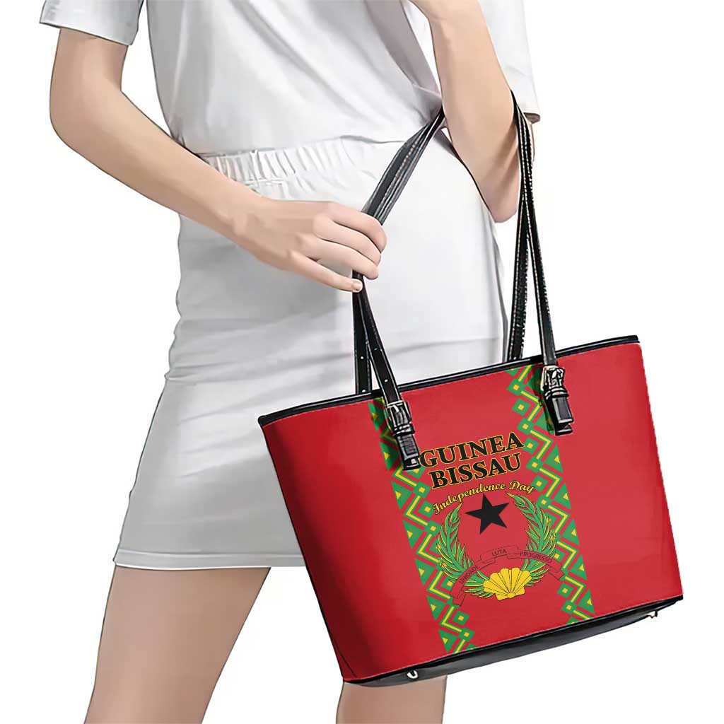 Guinea-Bissau Leather Tote Bag Unidade Luta Progresso LT01