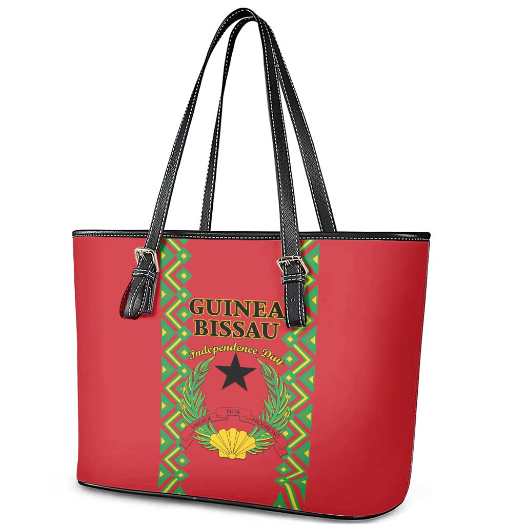 Guinea-Bissau Leather Tote Bag Unidade Luta Progresso LT01