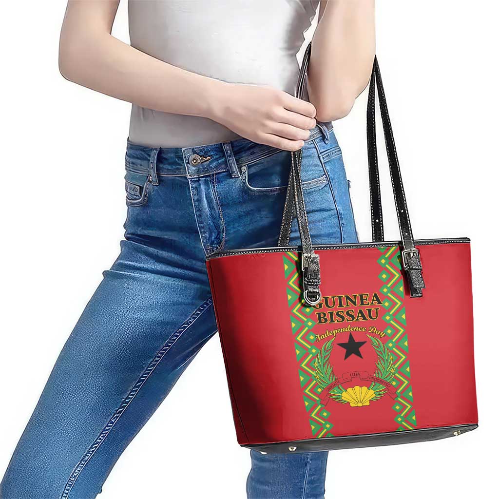 Guinea-Bissau Leather Tote Bag Unidade Luta Progresso LT01