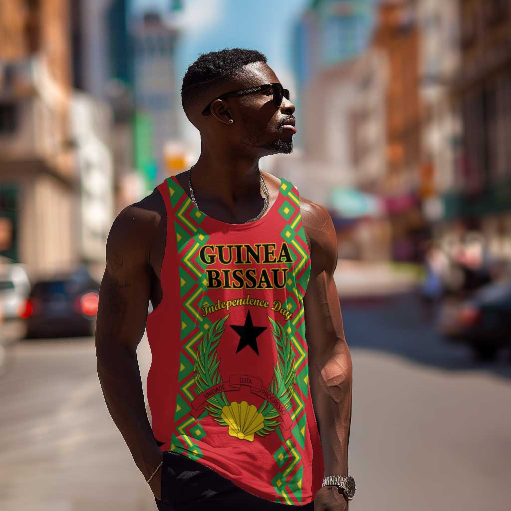 Guinea-Bissau Men Tank Top Unidade Luta Progresso LT01