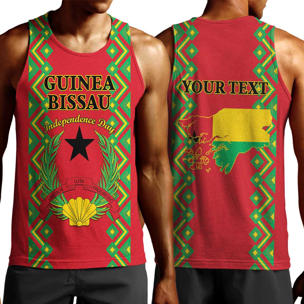 Guinea-Bissau Men Tank Top Unidade Luta Progresso LT01