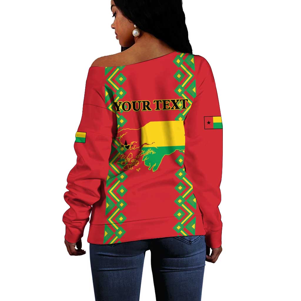 Guinea-Bissau Off Shoulder Sweater Unidade Luta Progresso LT01