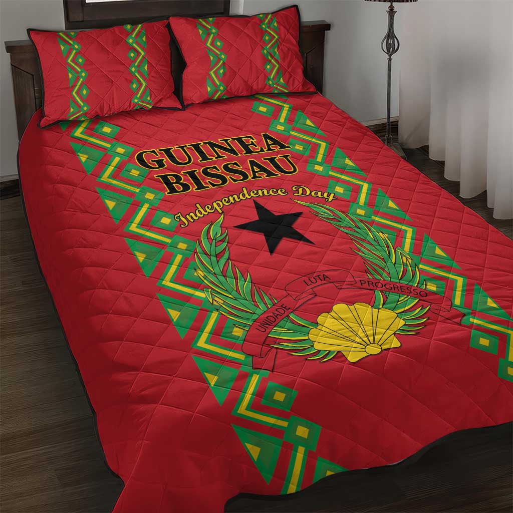 Guinea-Bissau Quilt Bed Set Unidade Luta Progresso LT01