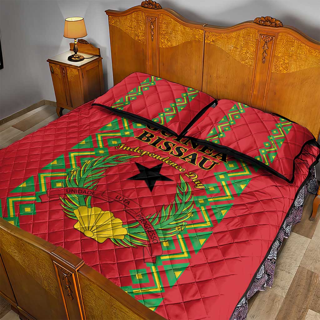 Guinea-Bissau Quilt Bed Set Unidade Luta Progresso LT01