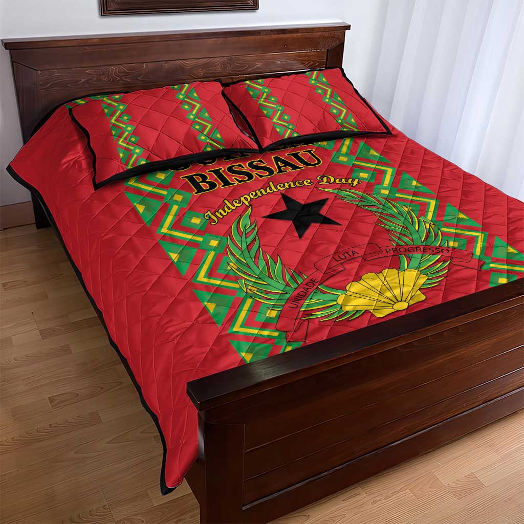 Guinea-Bissau Quilt Bed Set Unidade Luta Progresso LT01