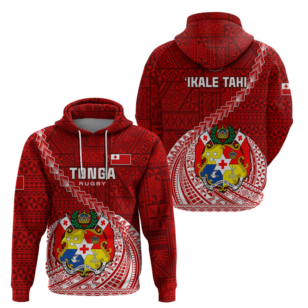 Tonga Rugby Hoodie Tongan Ngatu Pattern White Version LT01
