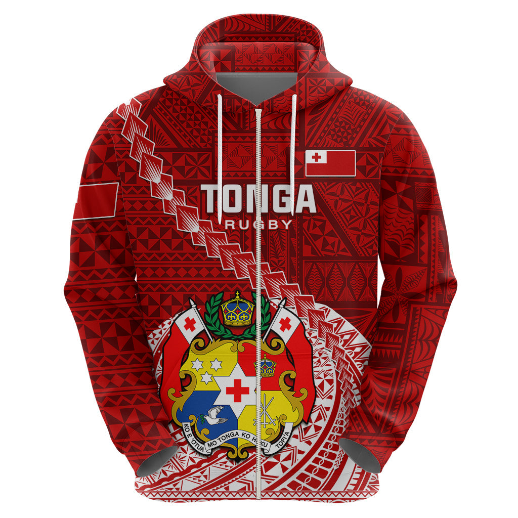 Tonga Rugby Hoodie Tongan Ngatu Pattern White Version LT01