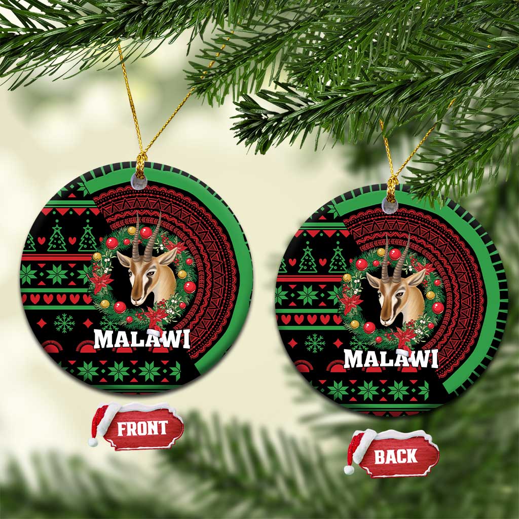 Malawi Christmas Ceramic Ornament Thompson Gazelle - African Pattern LT01