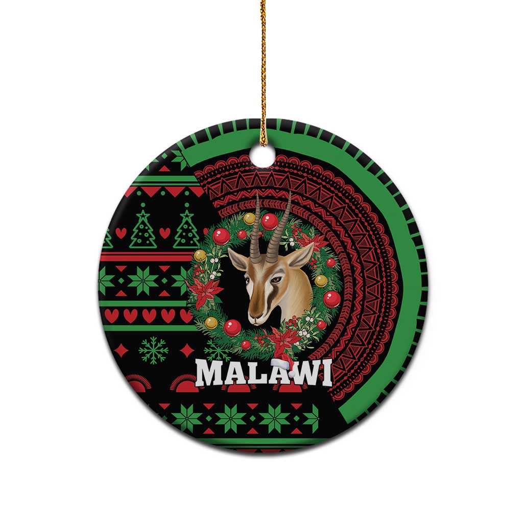 Malawi Christmas Ceramic Ornament Thompson Gazelle - African Pattern LT01