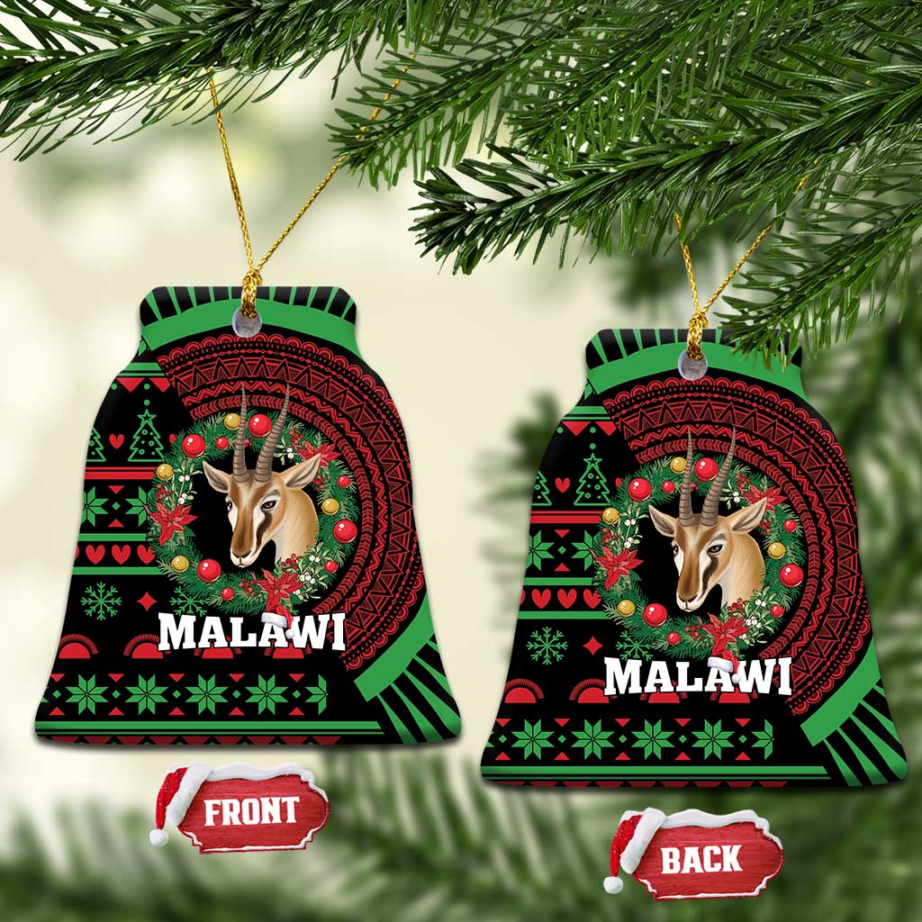 Malawi Christmas Ceramic Ornament Thompson Gazelle - African Pattern LT01