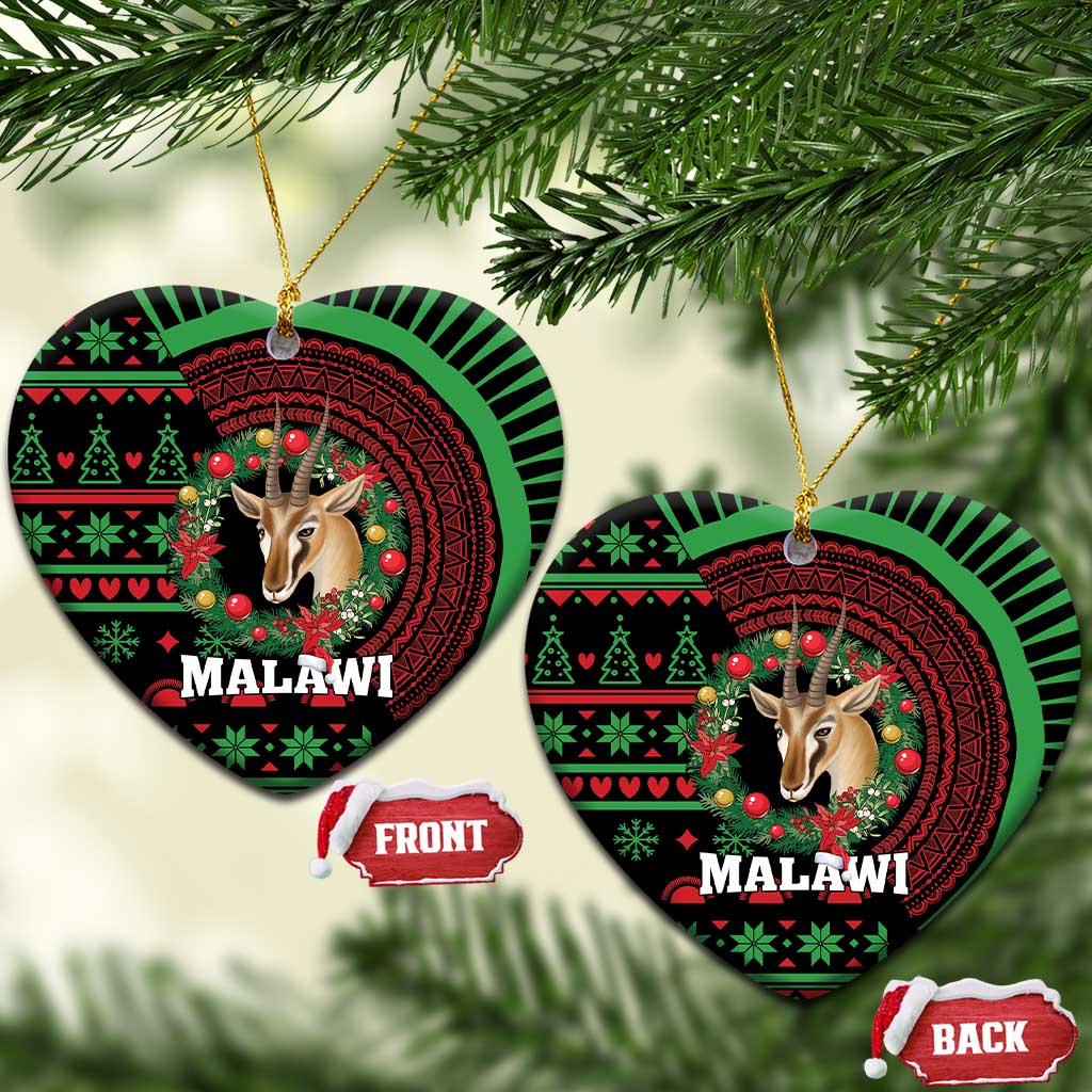 Malawi Christmas Ceramic Ornament Thompson Gazelle - African Pattern LT01