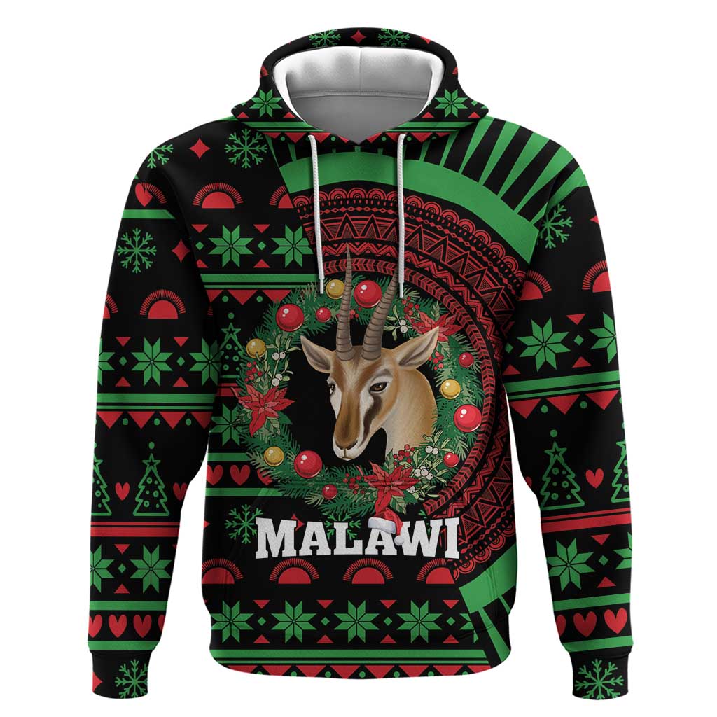 Personalized Malawi Christmas Hoodie Thompson Gazelle - African Pattern LT01