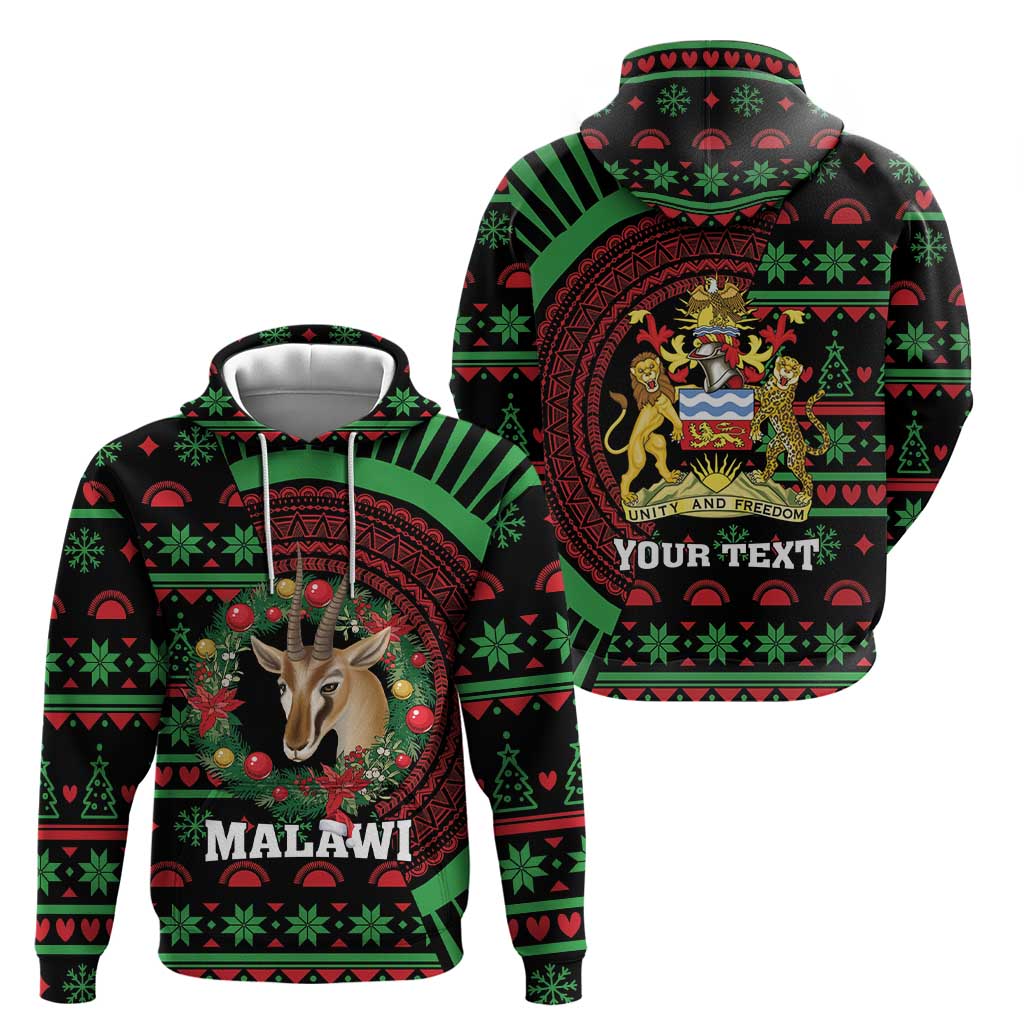 Personalized Malawi Christmas Hoodie Thompson Gazelle - African Pattern LT01