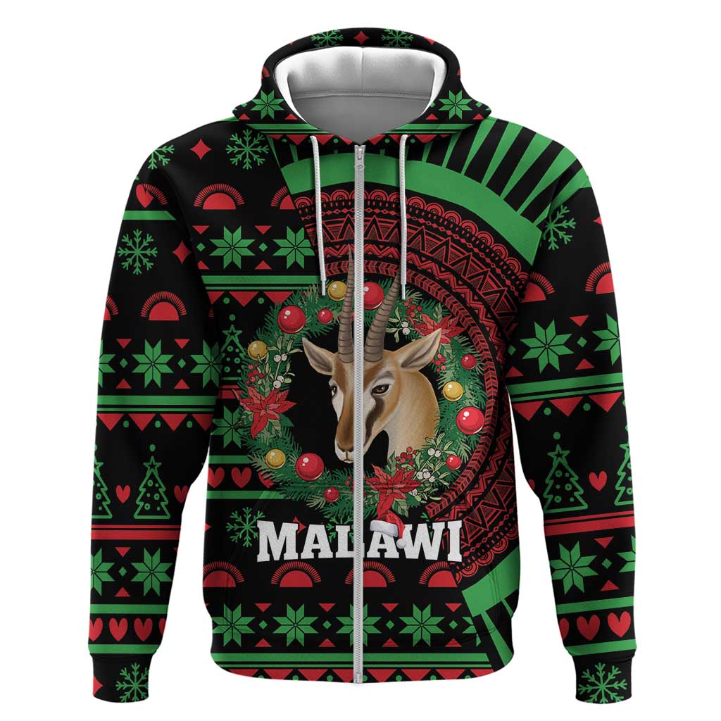 Personalized Malawi Christmas Hoodie Thompson Gazelle - African Pattern LT01