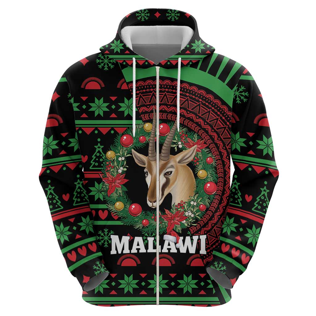 Personalized Malawi Christmas Hoodie Thompson Gazelle - African Pattern LT01