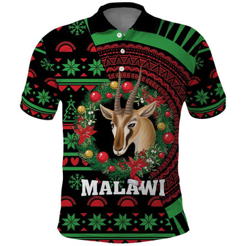 Personalized Malawi Christmas Polo Shirt Thompson Gazelle - African Pattern LT01