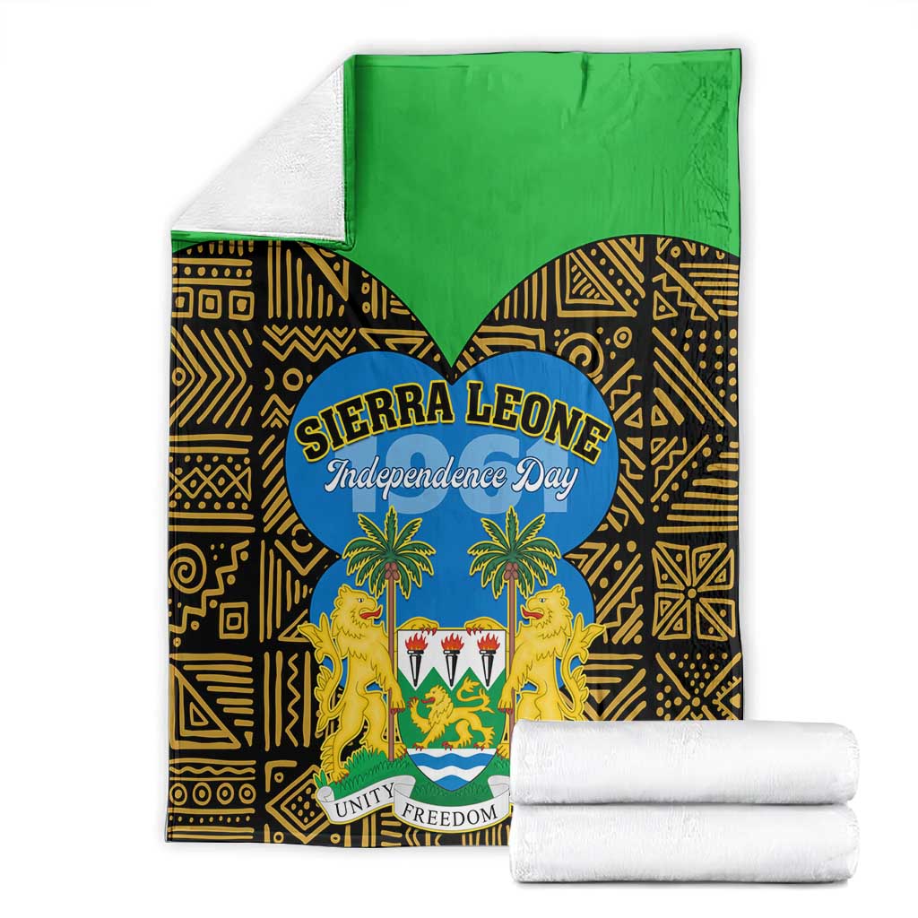 Sierra Leone Independence Day 2024 Blanket Happy 63rd Anniversary African Pattern LT01